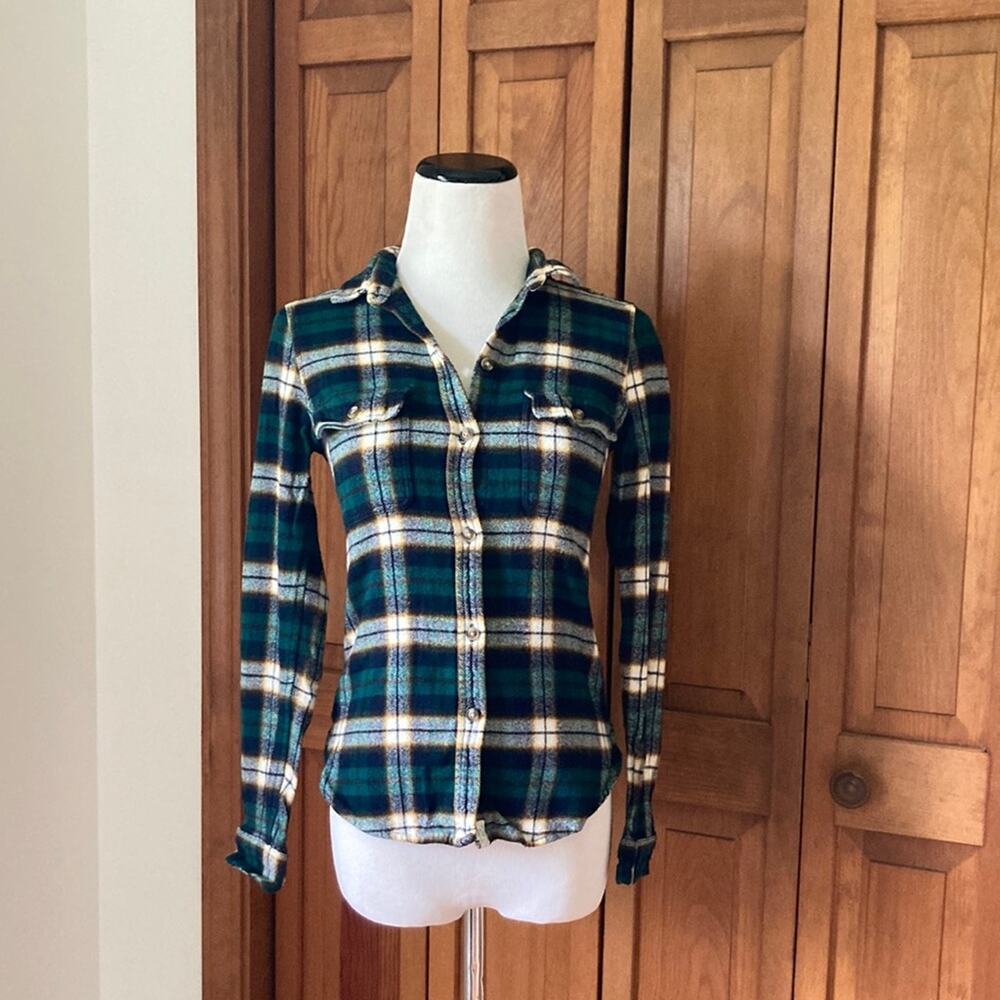 American Eagle Soft Plaid Buttondown Shirt, Size XS